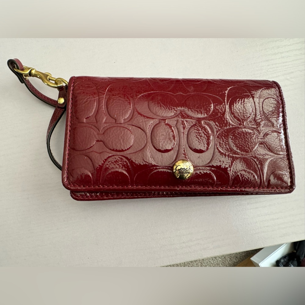 Red coach wallet